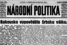 Národní politika z 29. 7. 1914.