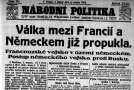 Národní politika z 4. srpna 1914.