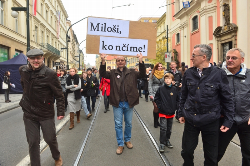 Někteří zvolili decentnější přístup k protestu a celkem slušnou formou vyjádřili svůj názor.