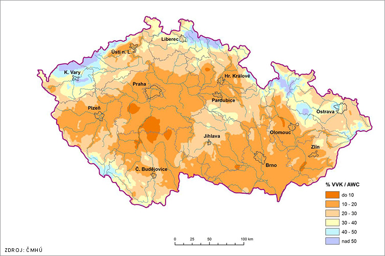 mapa sucha Mapa sucha. Podívejte se, které oblasti jsou bez vody | Týden.cz mapa sucha