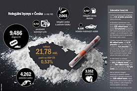 Téměř 22 miliard korun se ročně protočí v nelegálním byznysu se v Česku.
