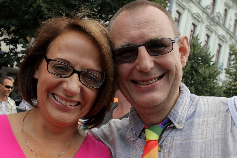 Primátorka Prahy Adriana Krnáčová na Prague Pride 2015.