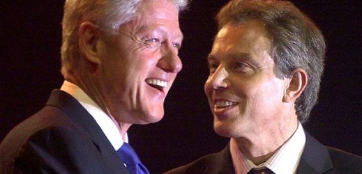 Bill Clinton (vlevo) a Tony Blair.