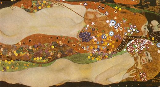 Obraz Gustava Klimta Vodní hadi II z roku 1907.