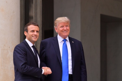 Emmanuel Macron a Donald Trump.