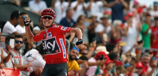 Vedoucí závodník cyklistické Vuelty Chris Froome vyhrál nedělní etapu.