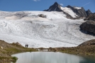 Ledovec Silvretta Glacier ve Švýcarsku.