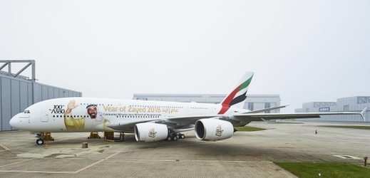 Letadlo Emirates. 
