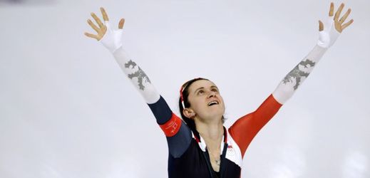 Martina Sáblíková měla z medailového úspěchu velkou radost.