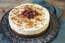 Nepečený zázvorový cheesecake.