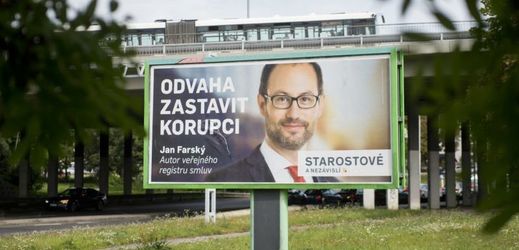 Billboard hnutí Starostové a nezávislí (STAN) pro sněmovní volby.