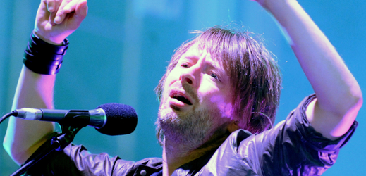 Thom Yorke z britské skupiny Radiohead.