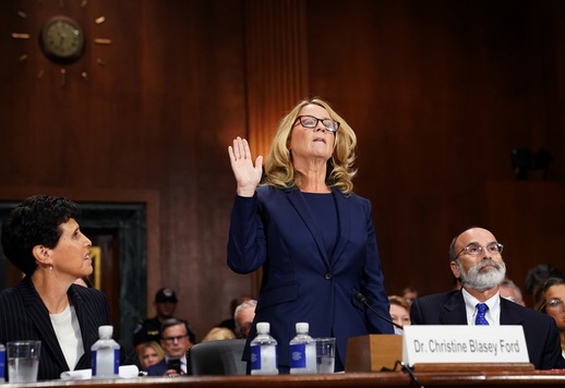 Údajná oběť sexuálního násilí Kavanaugha Christine Blasey Fordová.