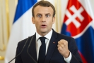 Francouzský prezident Emmanuel Macron při návštěvě Bratislavy.