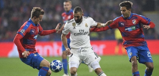 Momentka z utkání Plzeň - Real Madrid.