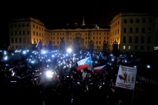 Demonstrace za Babišovu demisi.