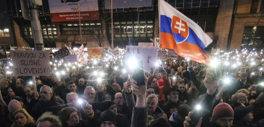 Demonstrace na Slovensku.