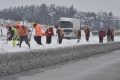 Kritický úsek mezi 90. a 104. kilometrem dálnice D1 nikdo o víkendu neopravoval.