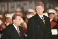 Václav Havel (vlevo) a Bill Clinton.