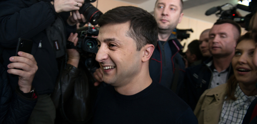 Vítěz prvního kola ukrajinských voleb Volodymyr Zelenskyj.