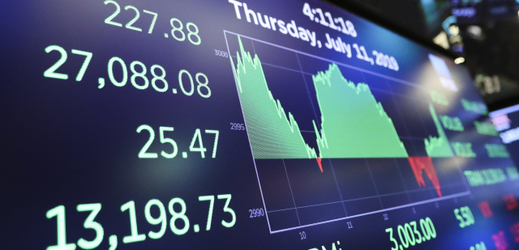 Dow Jonesův index poprvé uzavřel nad hranicí 27 tisíc bodů.