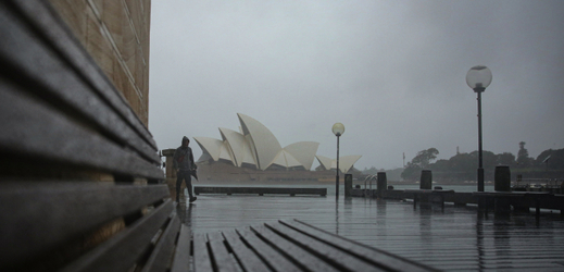 Déšť v Sydney.