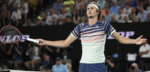 Alexander Zverev na letošním Australian Open.