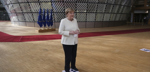 Angela Merkelová na summitu EU.