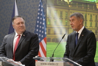 Americký ministr zahraničí Mike Pompeo a Andrej Babiš.