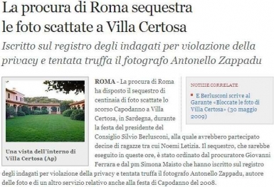 Článek v Corriere della Sera.
