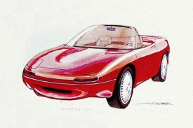 První generace mazdy se inspirovala designem původného Lotusu Elan.