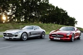 Mercedes představí veřejnosti nový model SLS ve Frankfurtu.