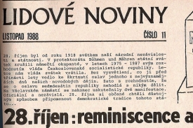 Samizdatové Lidové noviny o 28. říjnu 1918.