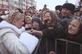 Dojaté Ukrajinky při setkání s Julijí Tymošenkovou.