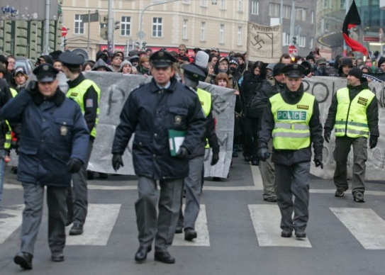 Na poklidný průběh akce dohlíželi policisté.