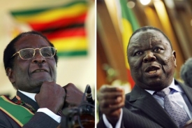 Z arcinepřátel spoluvládci. Mugabe a Tsvangirai.