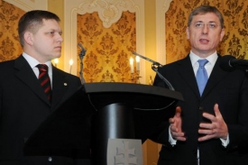 Maďarský premiér Gyurcsany a slovenský premiér Fico