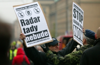 Dorazil i odpůrce amerického radaru. (foto: Lucie Pařízková)