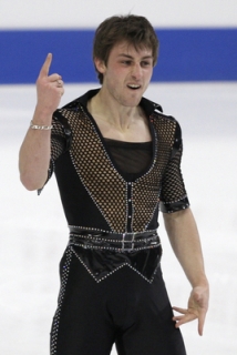 Francouzský krasobruslař Brian Joubert.