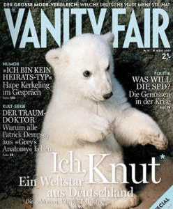 Knut na obálce magazínu Vanity Fair.