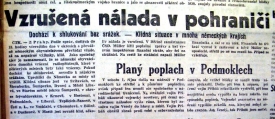 1. října 1938. Situace v pohraničí