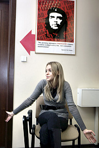 Marija Sergejevová v kanceláři Mladé gardy.