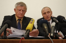 Ředitel nemocnice Petr Mayer (vpravo) a náměstek hejtmana Pavel Hájek