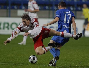 Momentka z utkání Zlín - Plzeň 2:0.